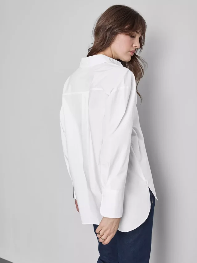 Cămașă supremă din poplin de bumbac Cămașă supremă din poplin de bumbac