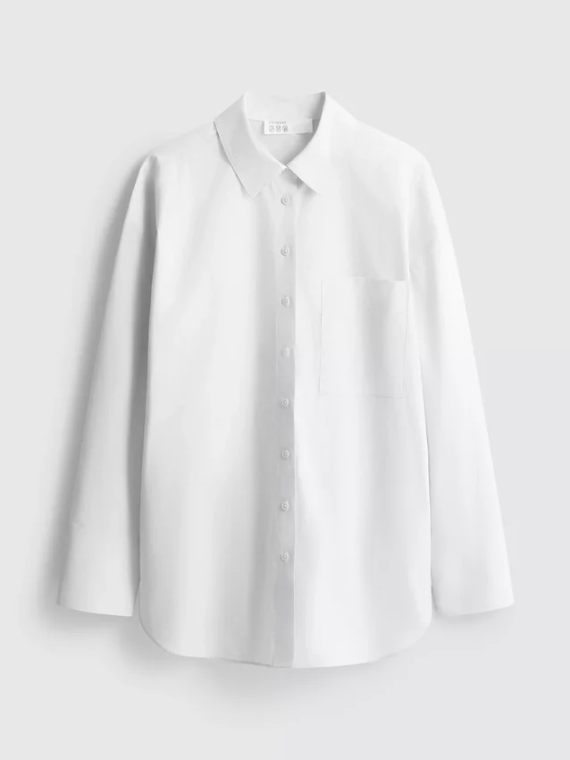 Cămașă supremă din poplin de bumbac Cămașă supremă din poplin de bumbac