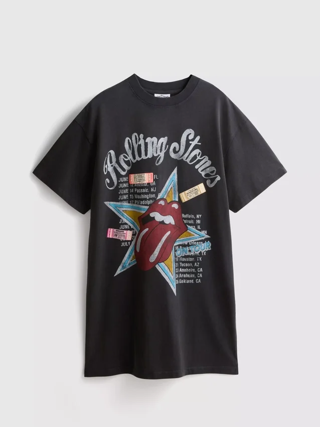 Cămășa-tricou cu imprimeu Rolling Stones Cămășa-tricou cu imprimeu Rolling Stones