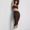 Colanți capri sport cu imprimeu leopard