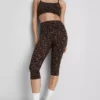 Colanți capri sport cu imprimeu leopard