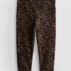 Colanți capri sport cu imprimeu leopard