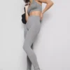Colanți sport fără cusături, cu luciu intens