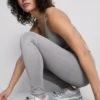 Colanți sport fără cusături, cu luciu intens