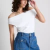 Colecția Primark | Bluză cu umerii goi, cu conținut ridicat de bumbac Colecția Primark | Bluză cu umerii goi, cu conținut ridicat de bumbac