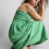 Colecția Primark | Rochie midi bandeau cu dungi și pliuri Colecția Primark | Rochie midi bandeau cu dungi și pliuri