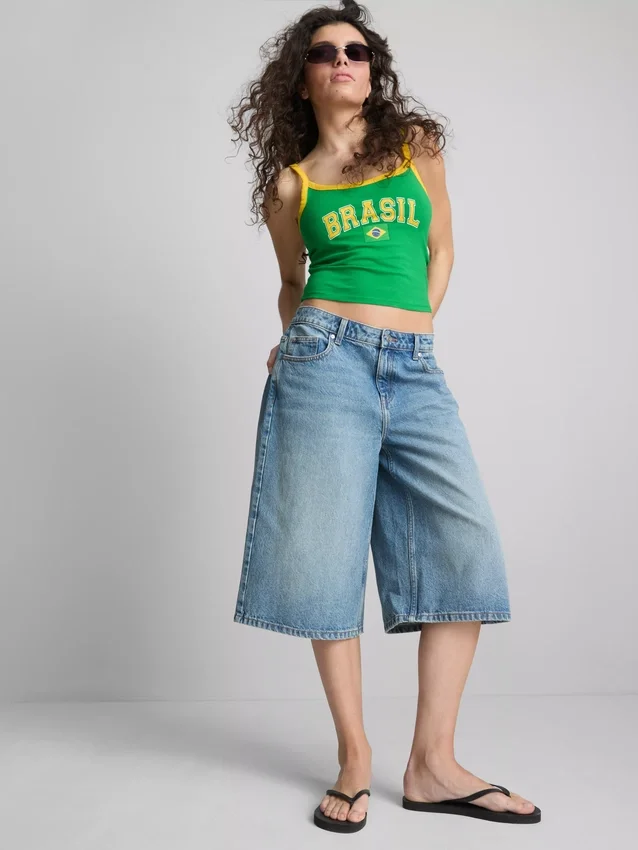 Colecția Primark | Top scurt cu bretele „Brazil” Colecția Primark | Top scurt cu bretele „Brazil”