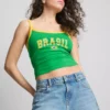 Colecția Primark | Top scurt cu bretele „Brazil” Colecția Primark | Top scurt cu bretele „Brazil”