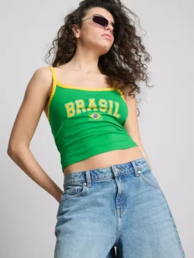 Colecția Primark | Top scurt cu bretele „Brazil”