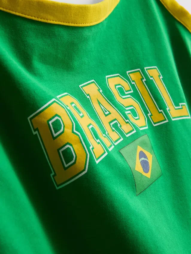 Colecția Primark | Top scurt cu bretele „Brazil” Colecția Primark | Top scurt cu bretele „Brazil”