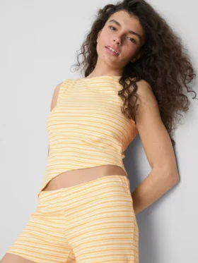 Colecția Primark | Tricou fără mâneci cu dungi asimetrice