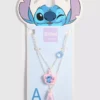 Colier stratificat cu inițială și pandantiv Stitch de la Disney