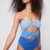 Costum de baie bandeau cu decupaje Costum de baie bandeau cu decupaje