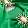 Costum de baie cu decupaje în formă de soare
