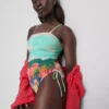 Costum de baie cu volane și imprimeu pitoresc Costum de baie cu volane și imprimeu pitoresc