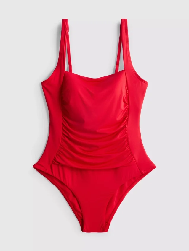 Costum de baie modelat, cu detalii drapate Costum de baie modelat, cu detalii drapate