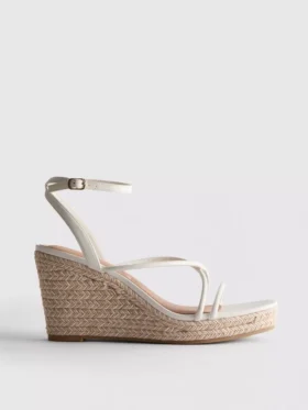Espadrile cu curele și talpă înaltă