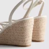 Espadrile cu curele și talpă înaltă
