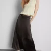 Fustă maxi circulară din satin Fustă maxi circulară din satin