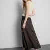 Fustă maxi circulară din satin Fustă maxi circulară din satin