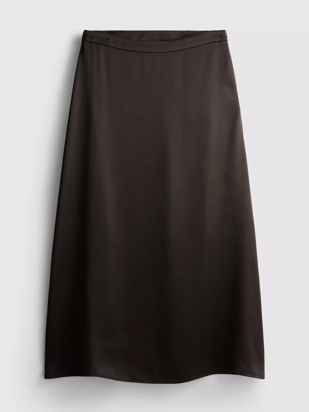 Fustă maxi circulară din satin Fustă maxi circulară din satin