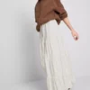 Fustă maxi în stil țărănesc, din bumbac, cu volane Fustă maxi în stil țărănesc, din bumbac, cu volane