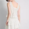 Fustă mini din bumbac, cu straturi și broderie Fustă mini din bumbac, cu straturi și broderie