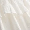 Fustă mini din bumbac, cu straturi și broderie Fustă mini din bumbac, cu straturi și broderie