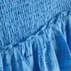 Fustă mini din bumbac, cu straturi și broderie Fustă mini din bumbac, cu straturi și broderie