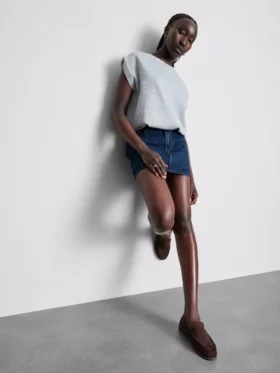 Fustă mini din denim de bumbac