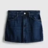 Fustă mini din denim de bumbac Fustă mini din denim de bumbac