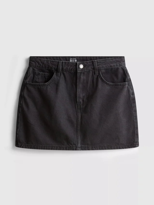 Fustă mini din denim de bumbac Fustă mini din denim de bumbac