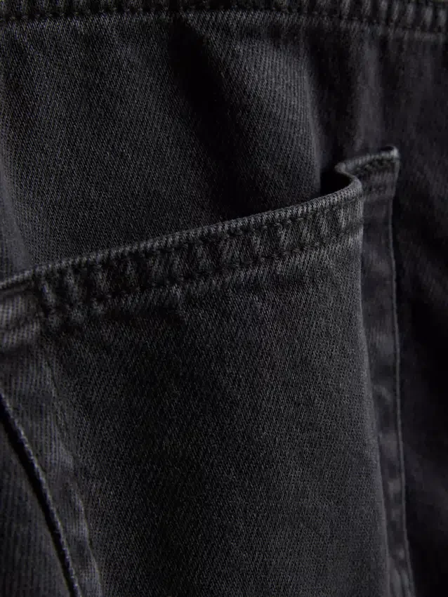 Fustă mini din denim de bumbac Fustă mini din denim de bumbac