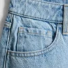Fustă mini din denim de bumbac Fustă mini din denim de bumbac