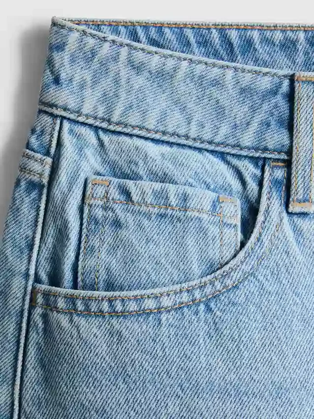 Fustă mini din denim de bumbac Fustă mini din denim de bumbac