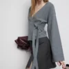 Fustă mini în A cu dungi subțiri Fustă mini în A cu dungi subțiri