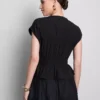 Fustă mini Rara cu aspect șifonat