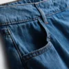 Fustă-pantalon asimetrică din denim de bumbac Fustă-pantalon asimetrică din denim de bumbac
