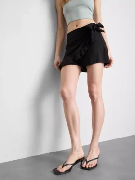 Fustă-pantalon cu legături laterale