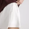 Fustă-pantalon mini din amestec de in, cu legături laterale Fustă-pantalon mini din amestec de in, cu legături laterale