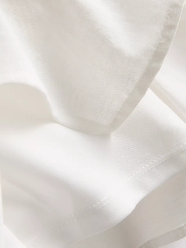 Fustă-pantalon mini din amestec de in, cu legături laterale Fustă-pantalon mini din amestec de in, cu legături laterale