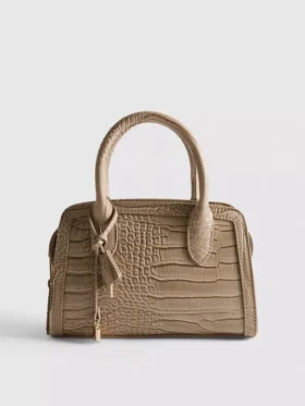 Geantă cu efect de piele de crocodil
