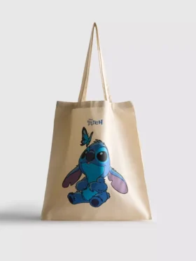Geantă de cumpărături din pânză cu personajul Stitch de la Disney