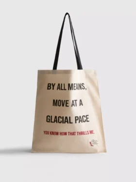Geantă de cumpărături din pânză cu slogan „The Devil Wears Prada”