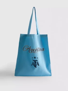 Geantă de pânză cu tematică fotbalistică din Argentina