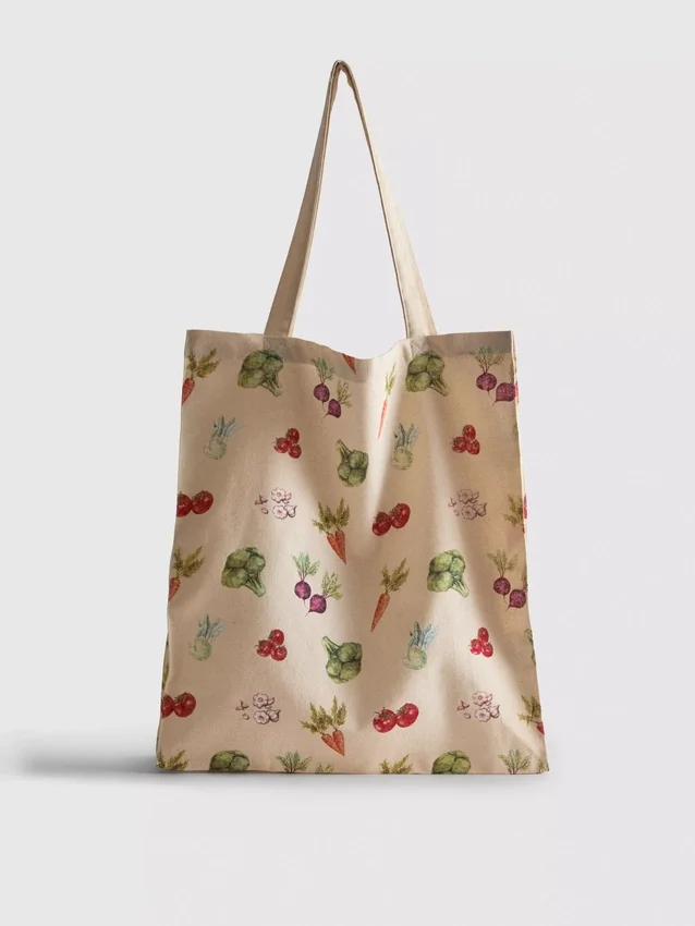 Geantă tote cu imprimeu vegetal Geantă tote cu imprimeu vegetal