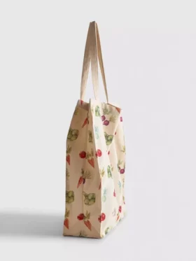 Geantă tote cu imprimeu vegetal
