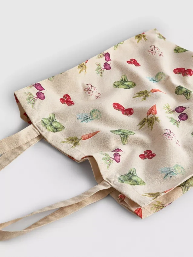 Geantă tote cu imprimeu vegetal Geantă tote cu imprimeu vegetal