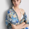 Haină de plajă midi cu imprimeu, în stil wrap Haină de plajă midi cu imprimeu, în stil wrap