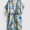 Haină de plajă midi cu imprimeu, în stil wrap Haină de plajă midi cu imprimeu, în stil wrap